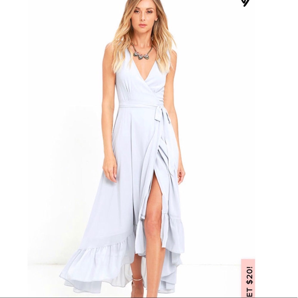 Lulus floor length wrap dress